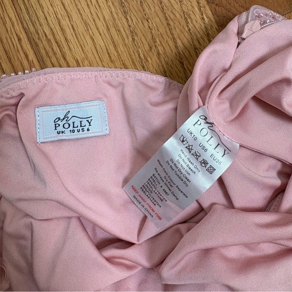 OH POLLY La Desirade Bordeaux Maxi Skirt in Rose prom formal special occasion 6 - Picture 14 of 17